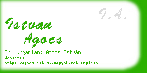 istvan agocs business card